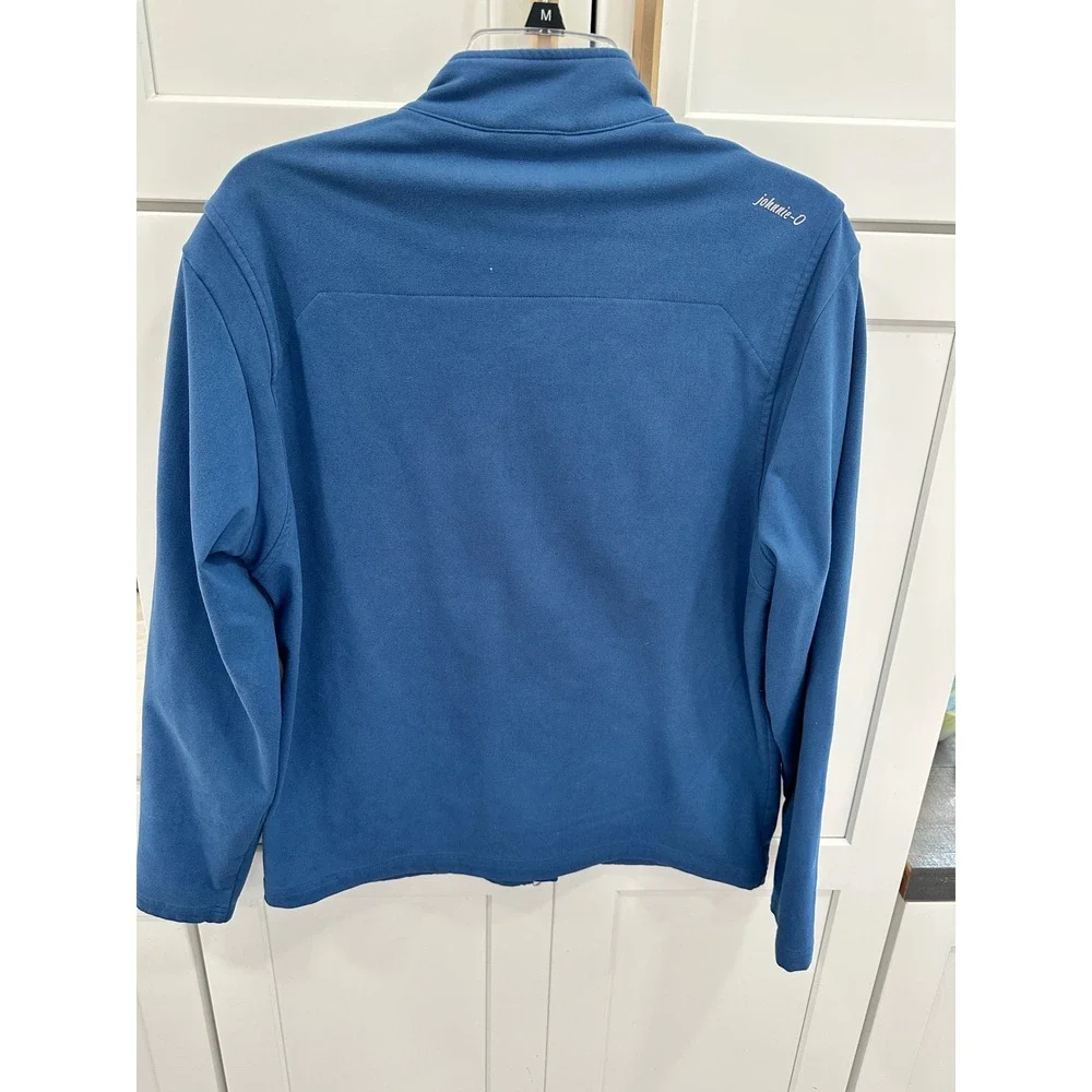 Johnnie-O Mens Blue Full Zip Performance Jacket Mock Neck Size Medium‎